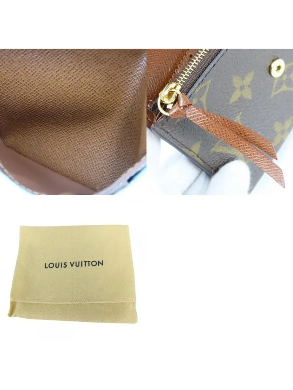 Louis Vuitton Trifold Wallet Portefeuille Victorine Monogram Brown Compact Coin